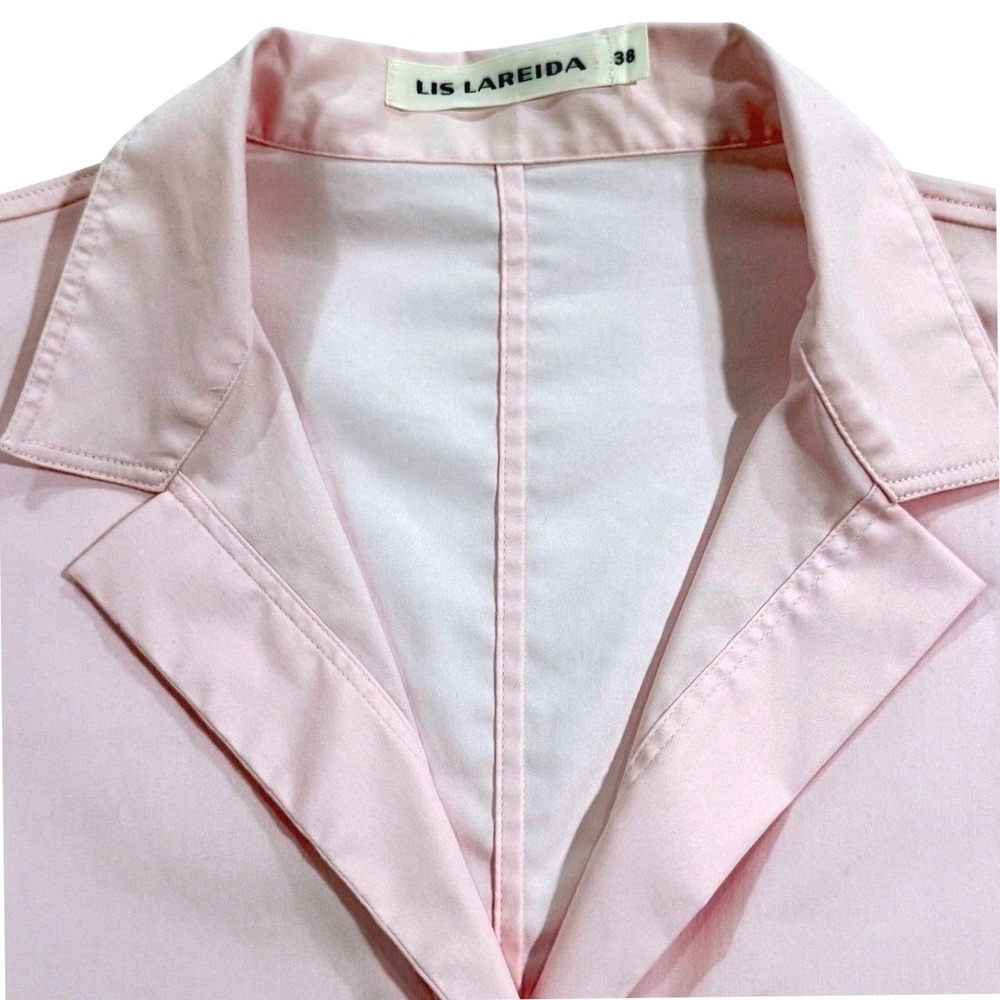 Lis Lareida Catharina Light Pink Stretch Cotton Blouse Size 38EUR  6-8US W433 - Picture 3 of 10